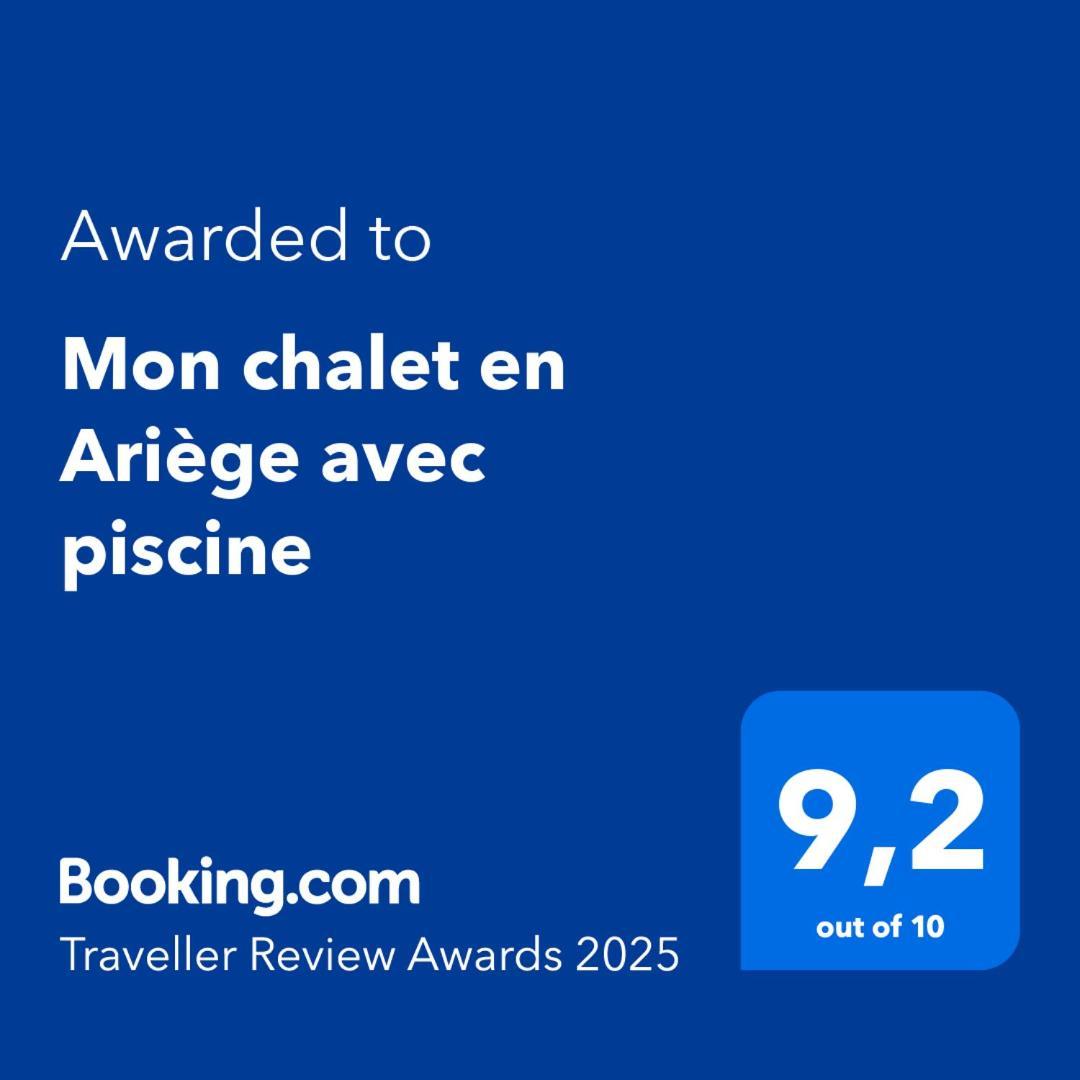 Mon Chalet En Ariege Avec Piscine Daumazan-sur-Arize ภายนอก รูปภาพ